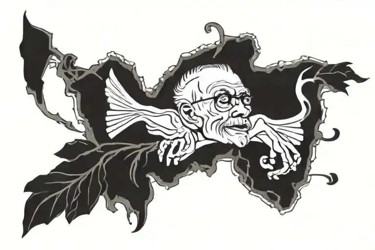 grandpa memorial piece tattoo design idea