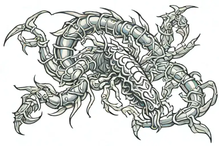 scorpio zodiac sign tattoo design idea