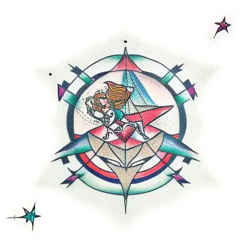 cosmic kite tattoo design idea