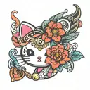 hello kitty y2k tattoo design idea
