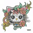 hello kitty y2k tattoo design idea
