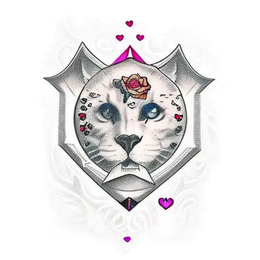 lock heart face gaia leone gems tattoo design idea