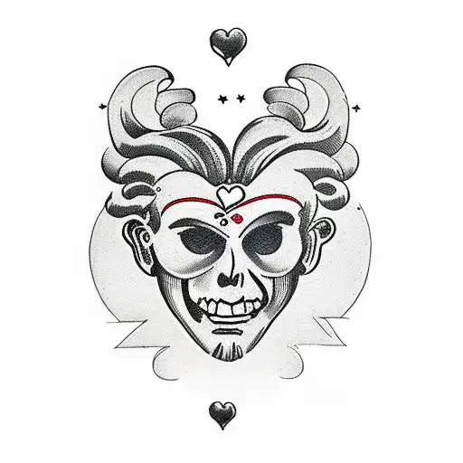 lock heart face gaia leone grms tattoo design idea