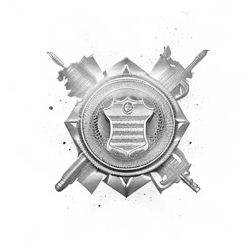 Law enforcement, cancer survivor, father of 3, medal of valor recipient tattoo design idea