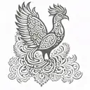 Mandala with a phoenix tattoo design idea