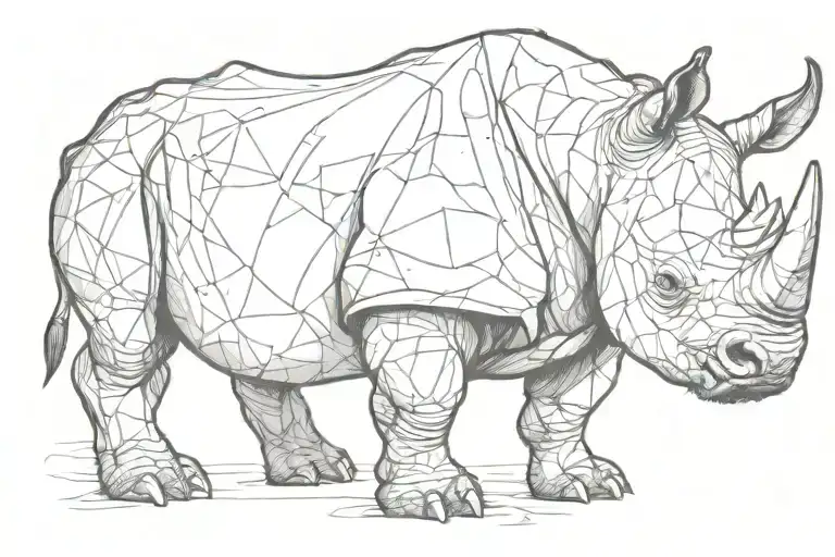 rhino tattoo design idea