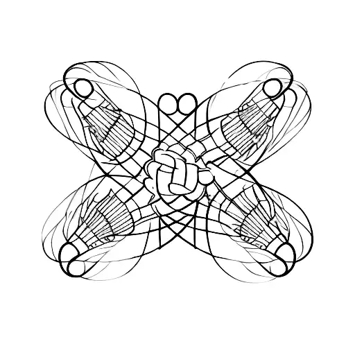 badminton shuttlecock  tattoo design idea