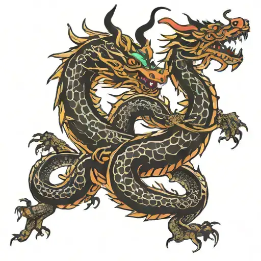 korean style dragon tattoo design idea