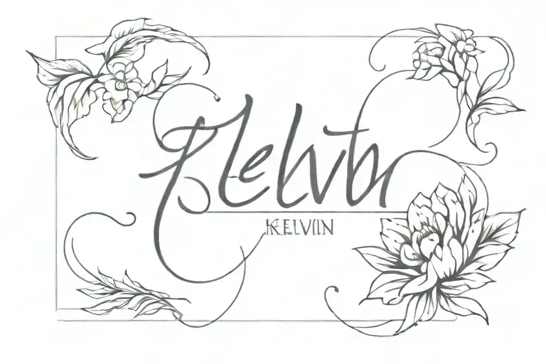 Name "Kelvin" tattoo design idea