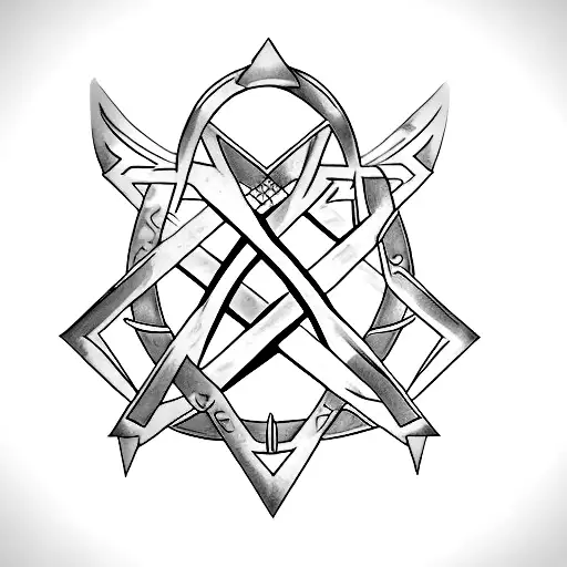 steel Sword magen David  tattoo design idea