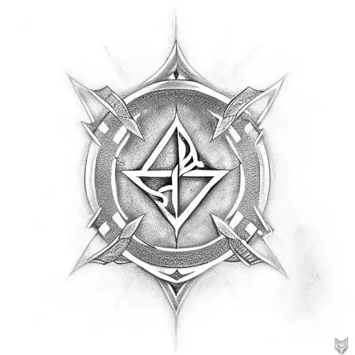 steel Sword magen David  tattoo design idea