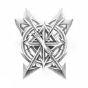 steel Sword magen David  tattoo design idea