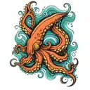 ocean floor octopus tattoo design idea