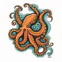 ocean floor octopus tattoo design idea