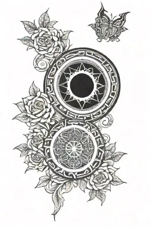 dante circle tattoo design idea