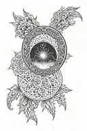 dante circle tattoo design idea