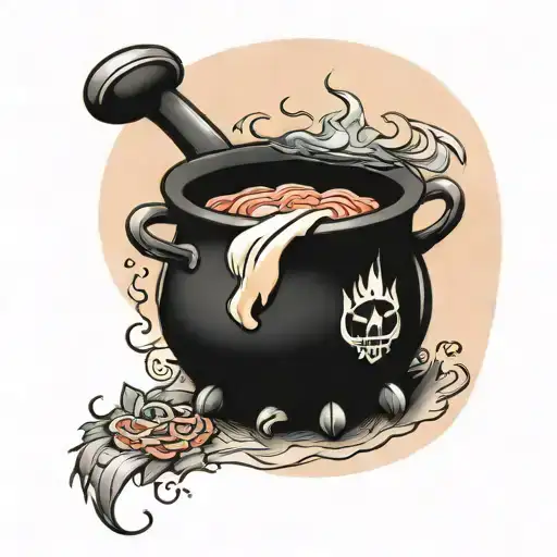 cauldron tattoo design idea
