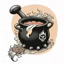 cauldron tattoo design idea
