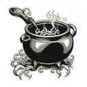 cauldron tattoo design idea