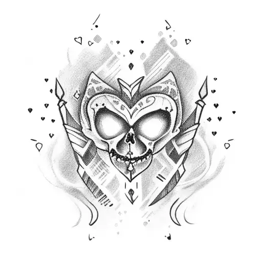 dagger in heart tattoo design idea