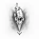 dagger in heart tattoo design idea