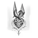 dagger in heart tattoo design idea