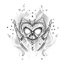 dagger in heart tattoo design idea