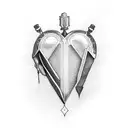 dagger in heart tattoo design idea