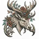 cuckold antlers tattoo design idea