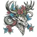 cuckold antlers tattoo design idea