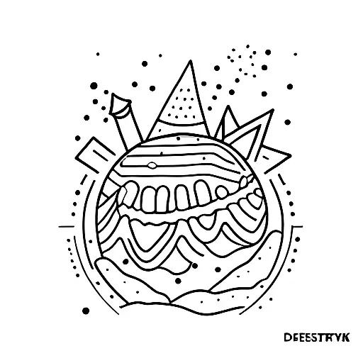 desert, grape, galaxy tattoo design idea