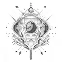 desert, grape, galaxy tattoo design idea