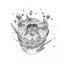 desert, grape, galaxy tattoo design idea