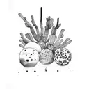 desert, grape, space tattoo design idea