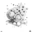 desert, grape, space tattoo design idea