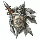 Templar and Commando Dagger Combined tattoo design idea