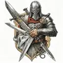 Templar and Commando Dagger Combined tattoo design idea