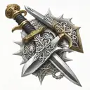 Templar and Commando Dagger Combined tattoo design idea