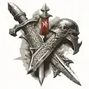 Templar and Commando Dagger Combined tattoo design idea