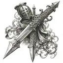 Templar and Commando Dagger Combined tattoo design idea