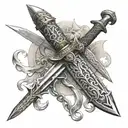 Templar and Commando Dagger Combined tattoo design idea