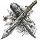 Templar and Commando Dagger Combined tattoo design idea