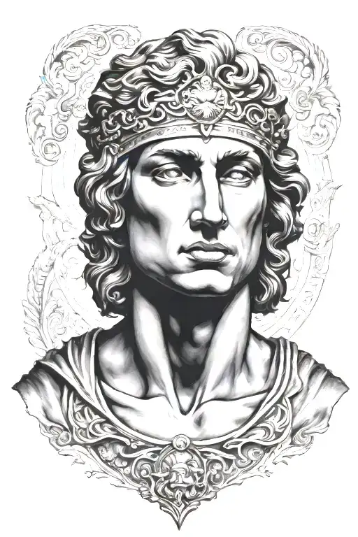 alexander the great tattoo design idea