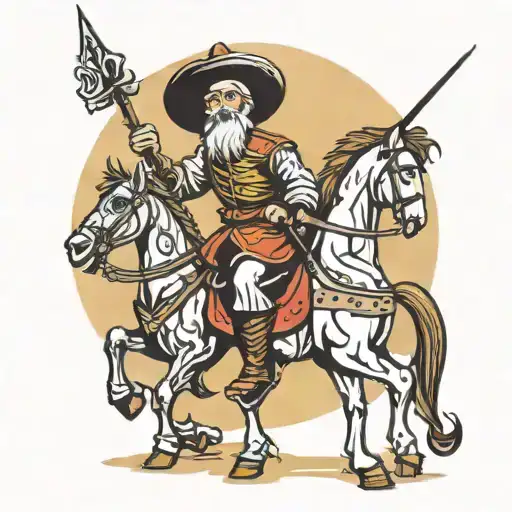 don quixote and sancho tattoo design idea