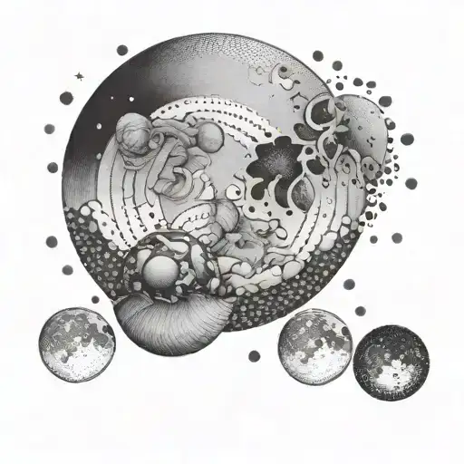 full moons tattoo design idea