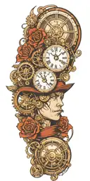 steampunk 69 tattoo design idea