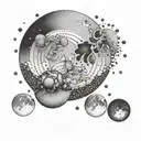 full moons tattoo design idea