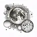 full moons tattoo design idea