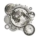 full moons tattoo design idea