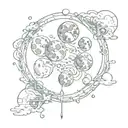 full moons tattoo design idea